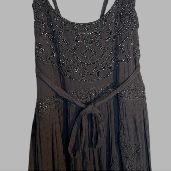 NWT Free People Encrusted Beaded Mesh Mini Dress Sz L - Picture 2 of 9